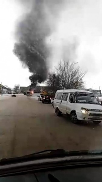 В Башкирии загорелся автобус с пассажирами (ВИДЕО) 