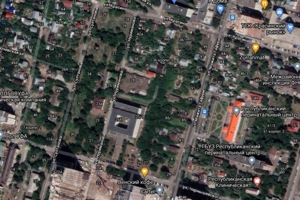 В Уфе возле корпуса БГПУ снесут малоэтажные дома и гаражи и построят многоэтажный дом