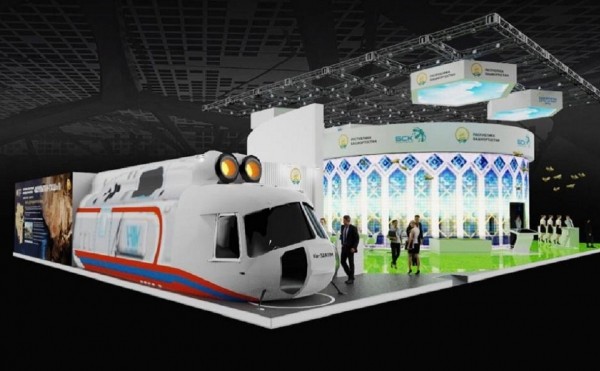 
                    Зону переговоров на стенде Башкирии на ПМЭФ оформили в виде вертолета

                