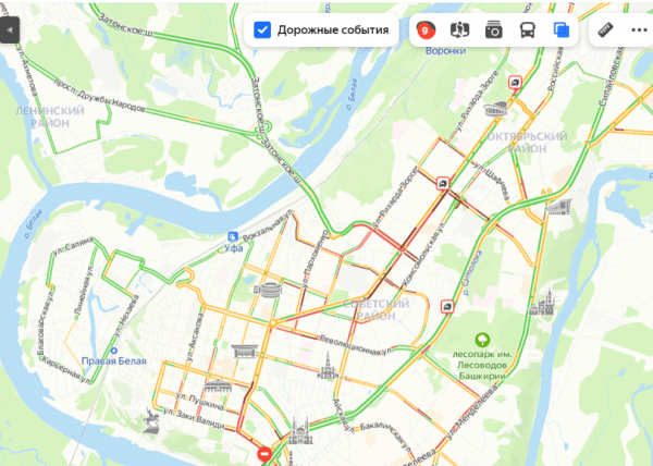 Уфу сковали девятибалльные пробки Уфу сковали девятибалльные пробки