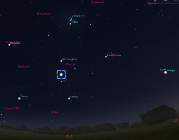 В небе над Уфой можно будет увидеть Марс, Луну и пролет МКС