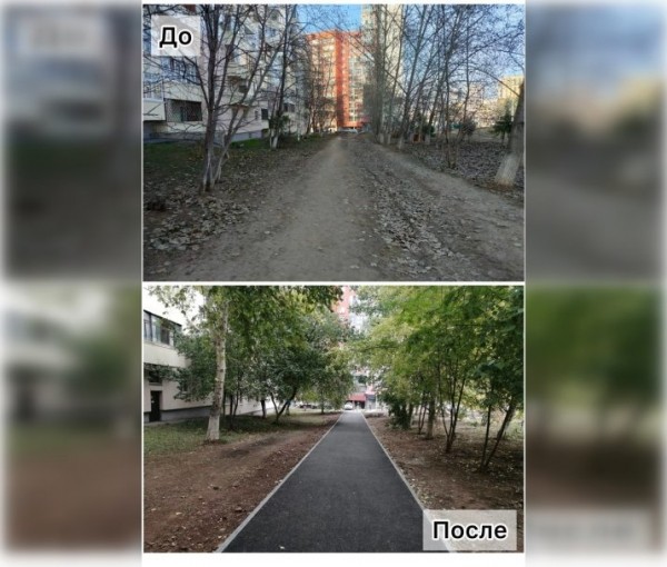 В Уфе продолжается ремонт тротуаров