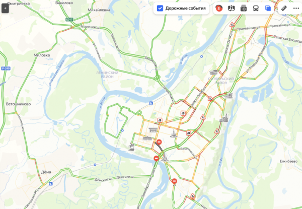 Уфа встала в пробках